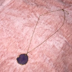 Boutique purple gem stone necklace